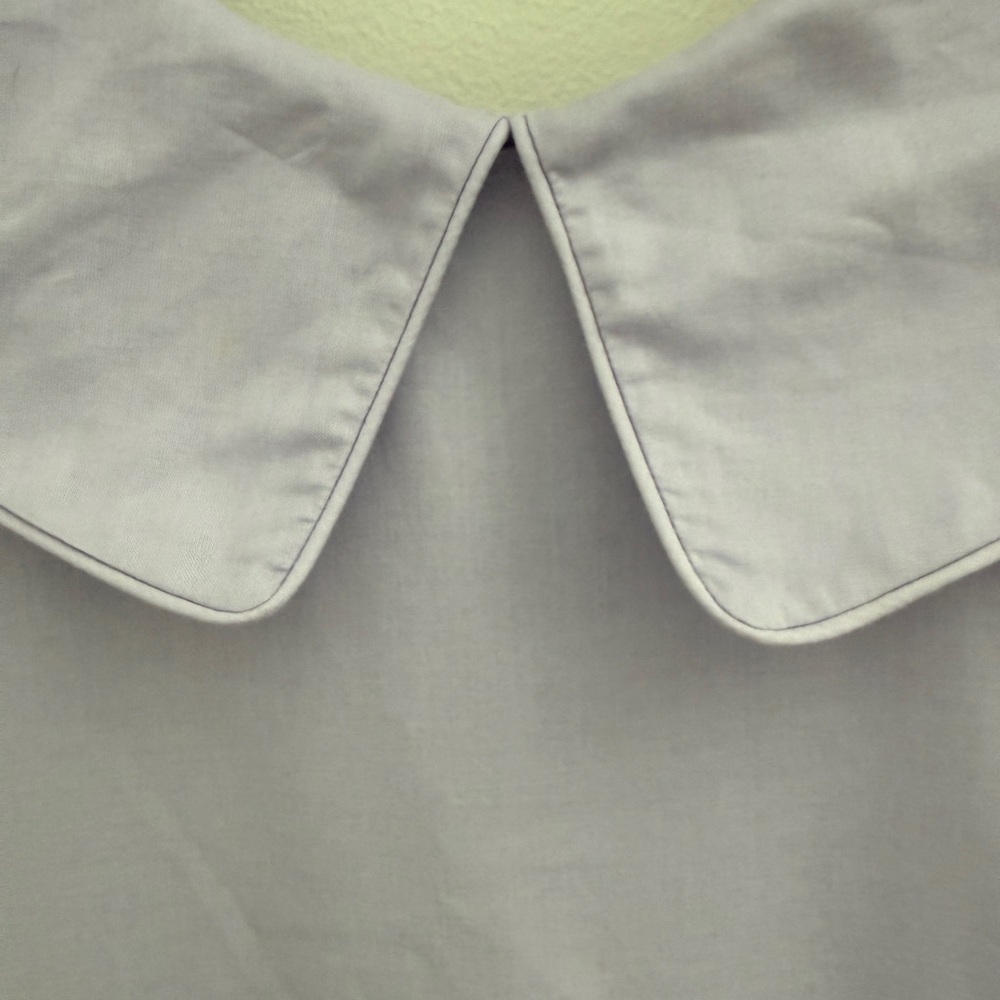 Strasburg Lilac Sleeveless Dress with Peter Pan Collar & V- back - Picture 3 of 8